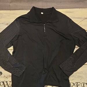 Avia Black Sweatshirt with Striped Sleeves